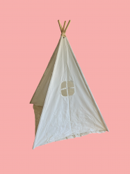 White Canvas Sleepover Teepee